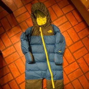 North face one piece snow suit